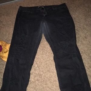 Black ripped jeans